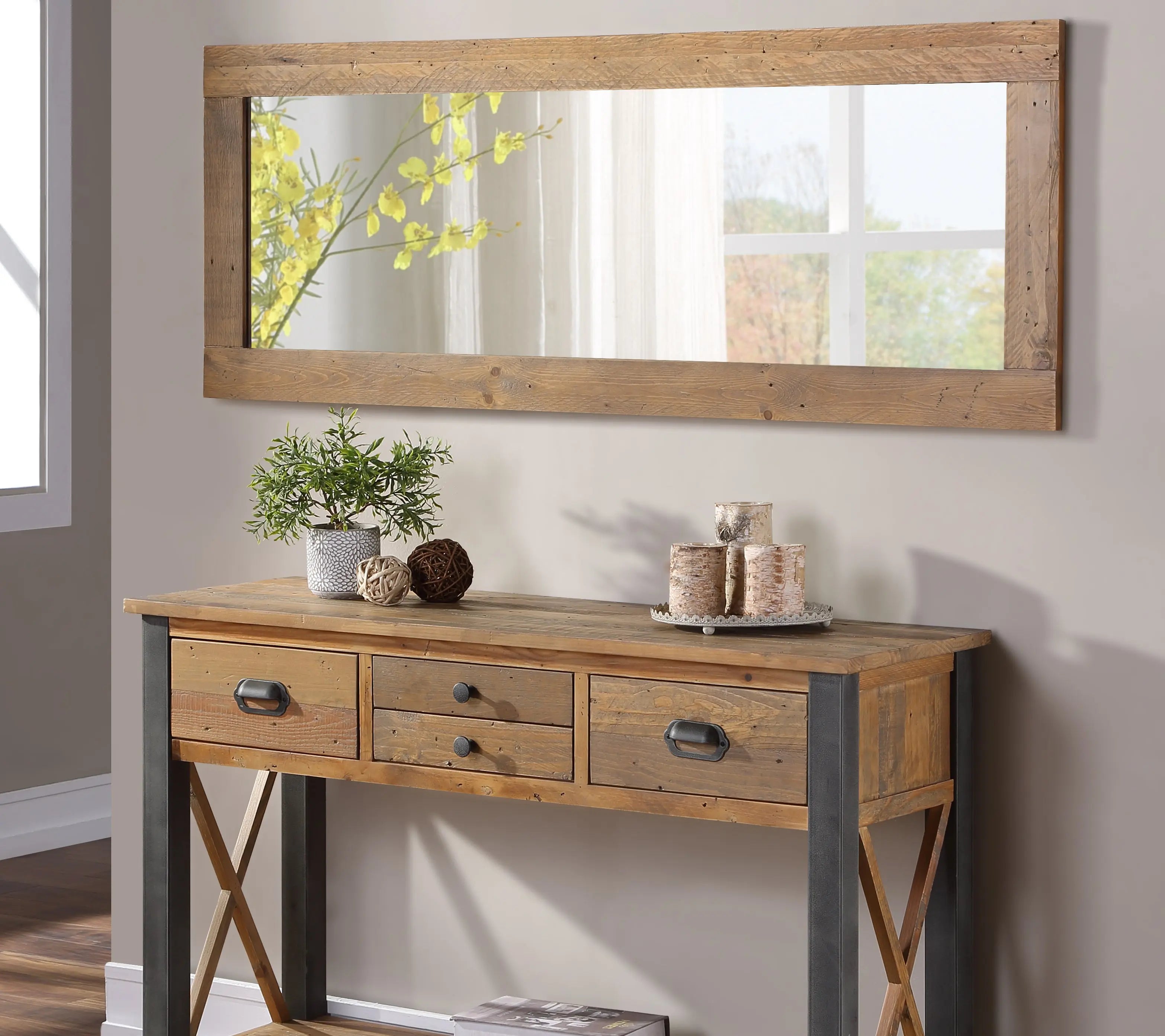 Urban Elegance - Reclaimed Extra Long Wall Mirror